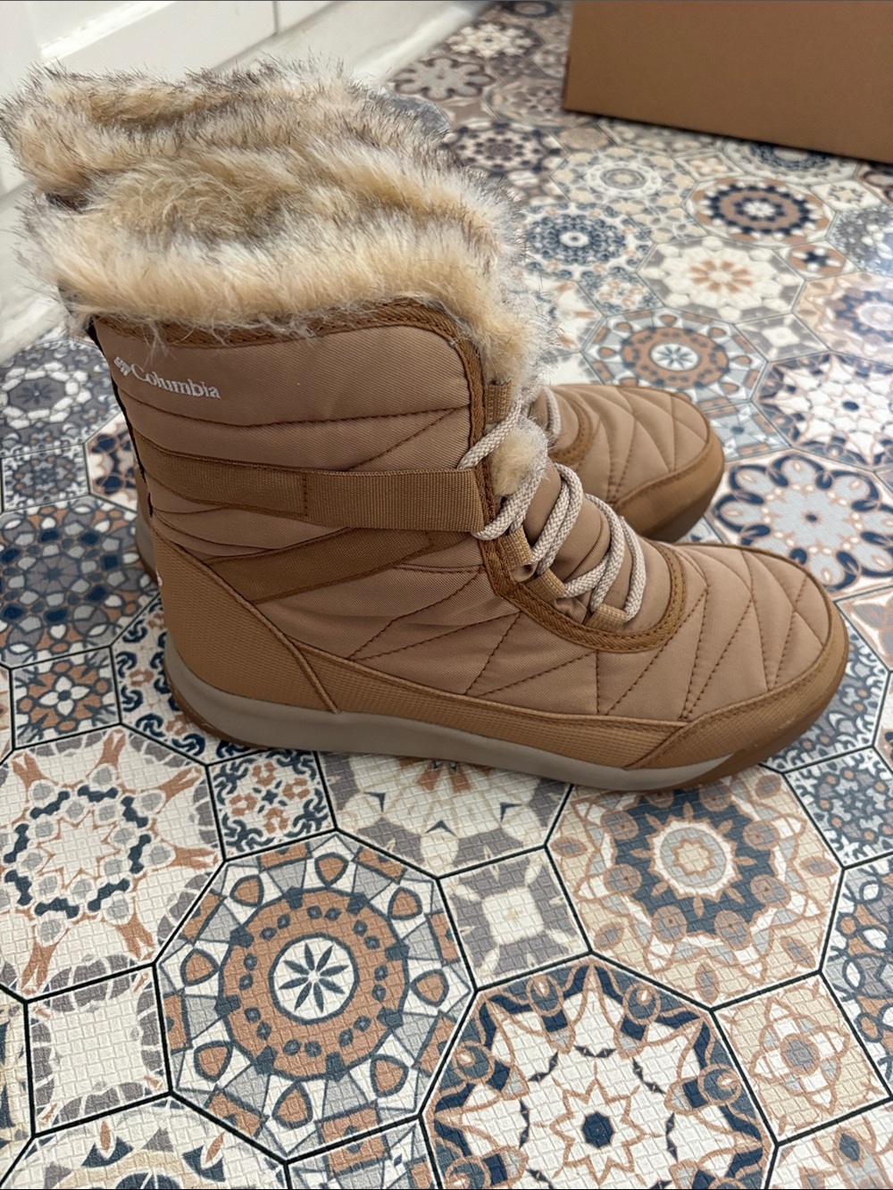 Columbia Women's Minx Shorty Tan Insulated Waterproof Winter Boots size 8 - Picture 4 of 8
